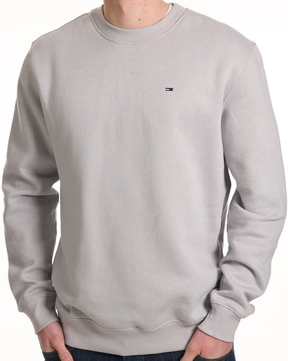 Tommy Jeans Flag Crew Sweatshirt Hellgrau