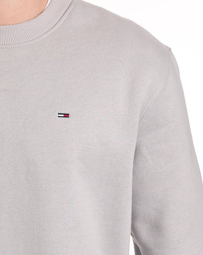 Tommy Jeans Flag Crew Sweatshirt Hellgrau