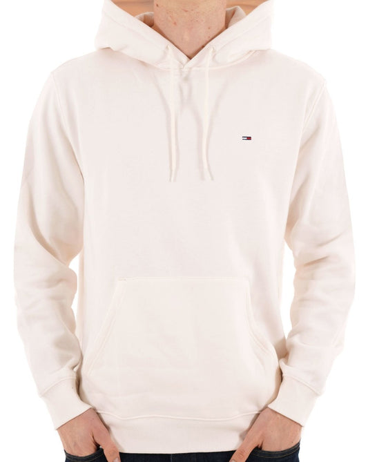 Tommy Hilfiger Tommy Jeans Hoodie mit Flaggenaufnäher, Antikweiß
