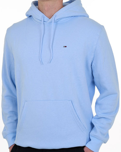 Tommy Jeans Hoodie mit Flaggenaufnäher, hellblau