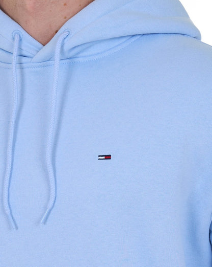 Tommy Jeans Hoodie mit Flaggenaufnäher, hellblau