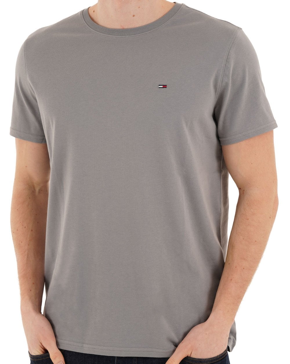 Tommy Jeans Slim Fit T-Shirt, Kieselgrau