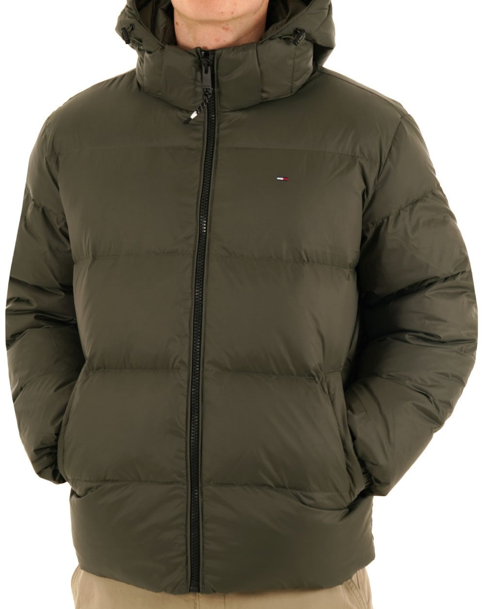 Tommy Jeans wasserabweisende Daunenjacke, Zinnfarben