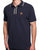 Trojan Ottoman Stripe Trim Polo Shirt Navy